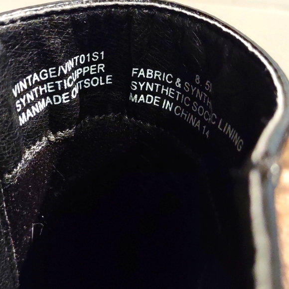 Steve Madden Vintage Patent Leather Ankle Boots - Picture 9 of 10